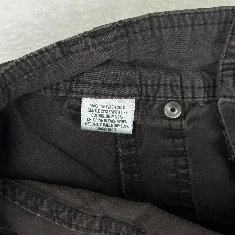 Style & Co‎ Cargo Pants Womens 10P Petite Brown Straight Leg Utility Cotton
